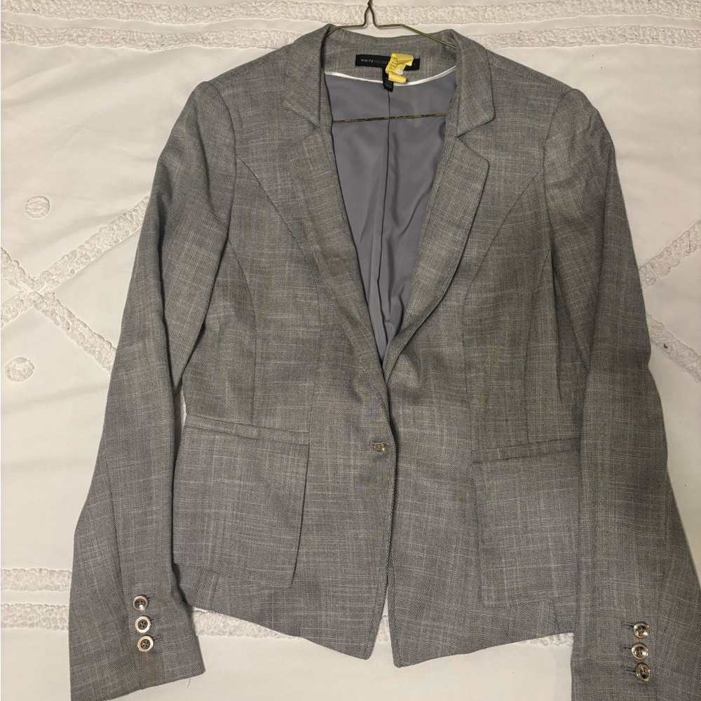 White House Black Market Light Gray Blazer